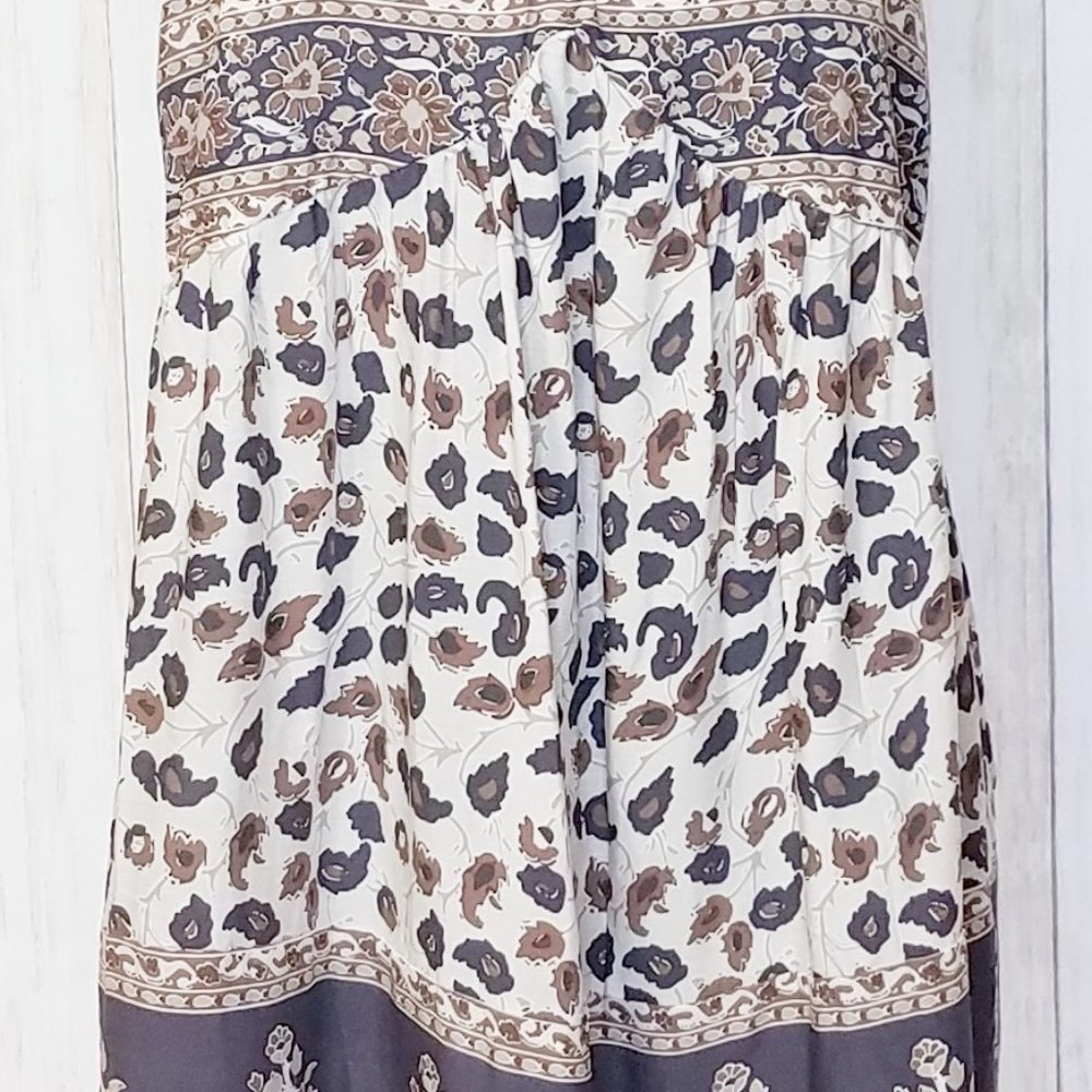 Summer Beach Coverup Spaghetti Strap Dress Brown - Picture 5 of 8